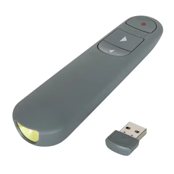 Presentador Targus AMP06704AMGL Control Plus Ecosmart Con Laser / 2.4GHZ / Hasta 20MTS / Gris /