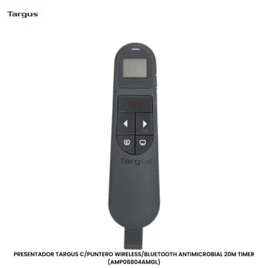 Presentador Targus AMP06804AMGL / Bluetooth / Hasta 20MT / Negro / Pantalla / Temporizador