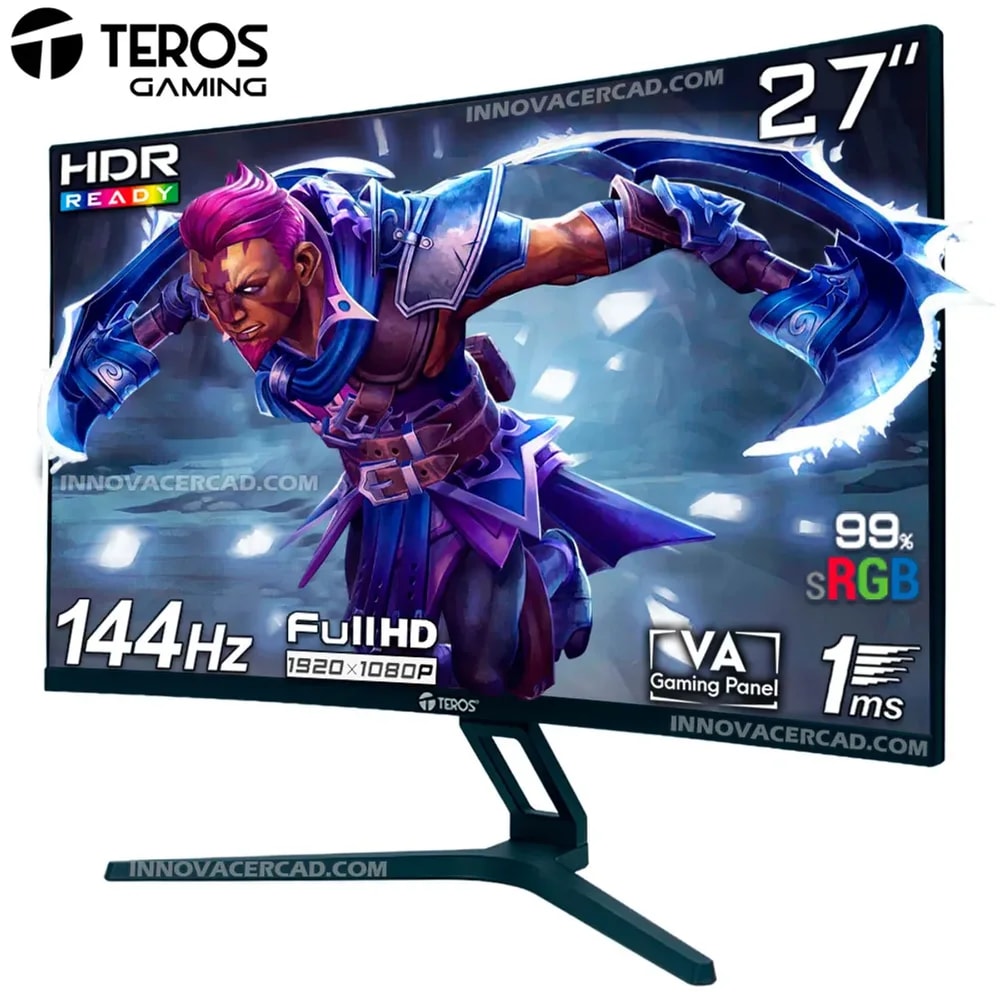 Monitor Teros TE-2734S 27PULG Curvo 1920X1080 1MS 144HZ Dp-hdmi-speaker