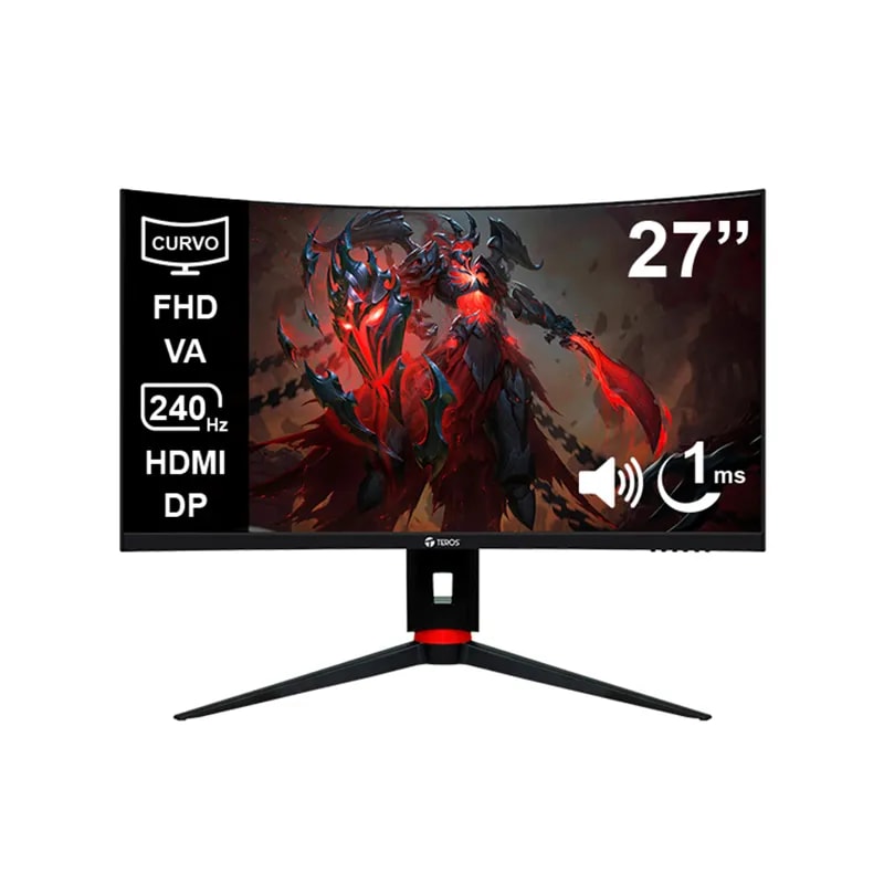 Monitor Teros TE-2764G 27 Pulgadas / 1920X1080 / 240HZ / 1MS / VA / Curvo