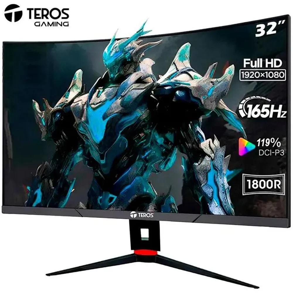 Monitor Teros TE-3220G 32PULG Plano Flat FHD 1920X1080 Panel VA 1MS Audio OUT DP HDMI