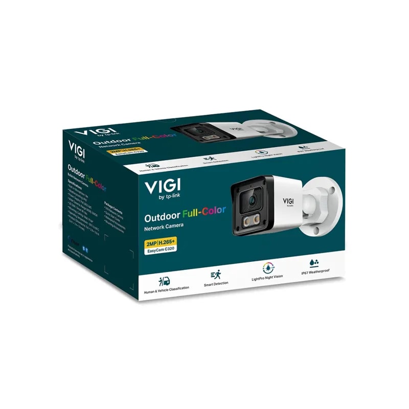 Cámara TP-Link Vigi Easycam C320-2.8MM / IP67 / Vision Nocturna Lightpro / POE / 2MP