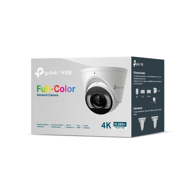 Cámara TP-Link Vigi Insight S485 -2.8MM / Full Color / 4K 8MP / Microsd / Eventos Inteligentes /