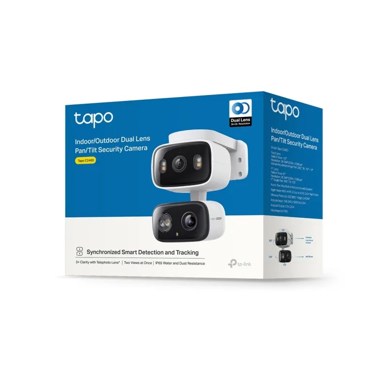 Cámara TP-Link Tapo C246D / Doble Lente 2K / Vision Nocturna A Color