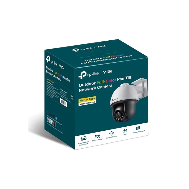 Cámara TP-Link Vigi C540 4MM / Exterior / Full Color / 4 MP / Microsd / Eventos Inteligentes / POE