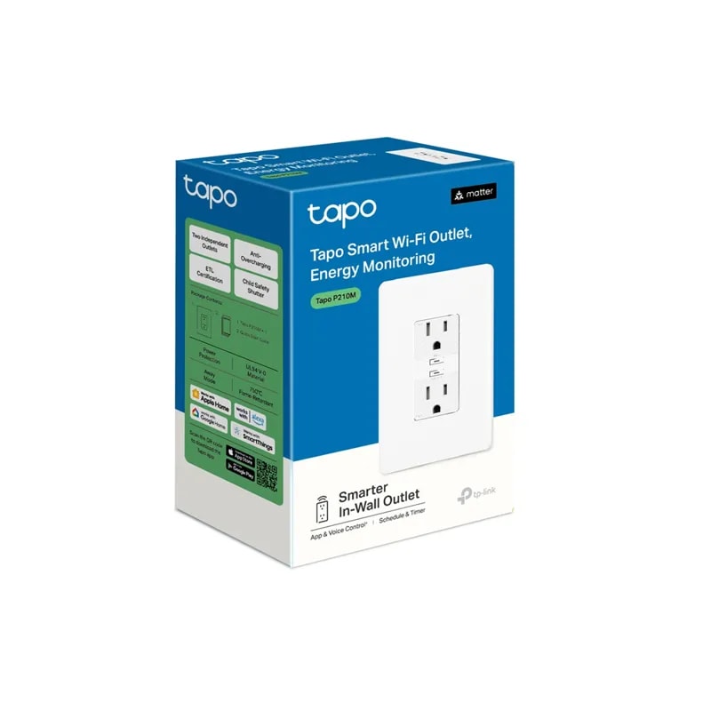 Enchufe TP-Link Toma Corriente De Pared Tapo P210M – Matter Control Por VOZ