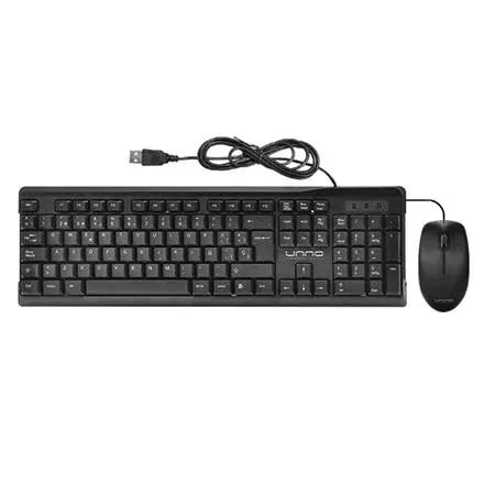 Combo Unno KB6721BK Teclado Mouse USB Español
