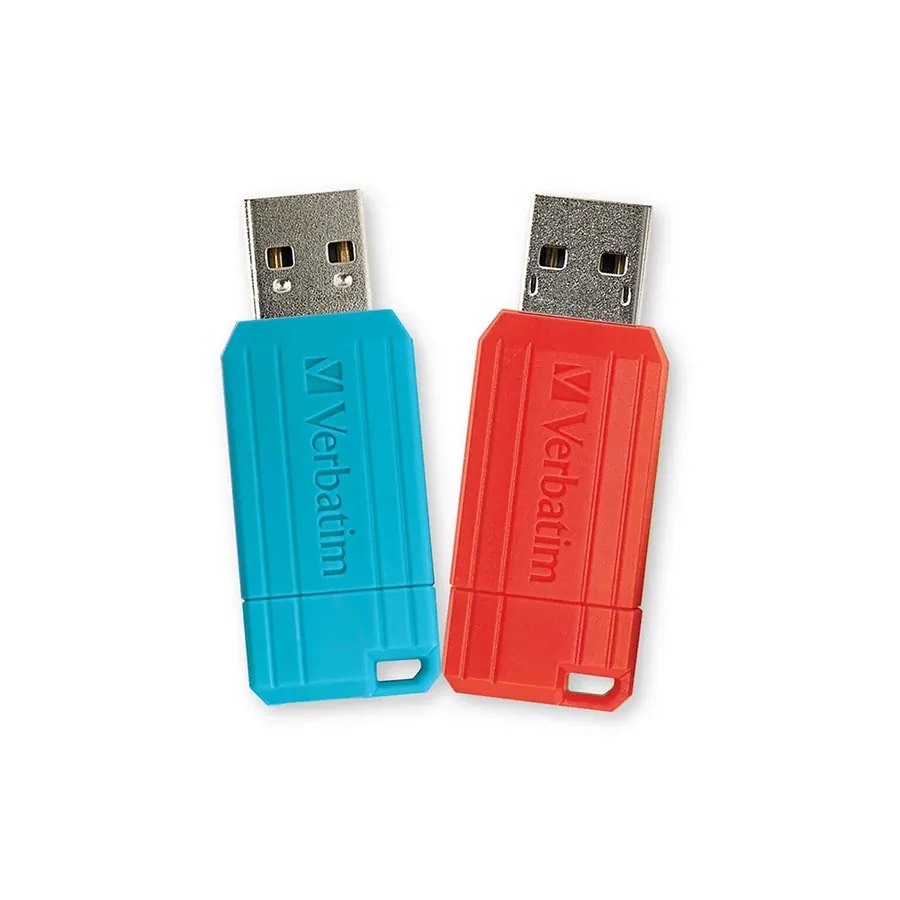 Flashmemory Verbatim / 64GB Seaglass USB 2.0 / 2PK / Rojo Y Azul