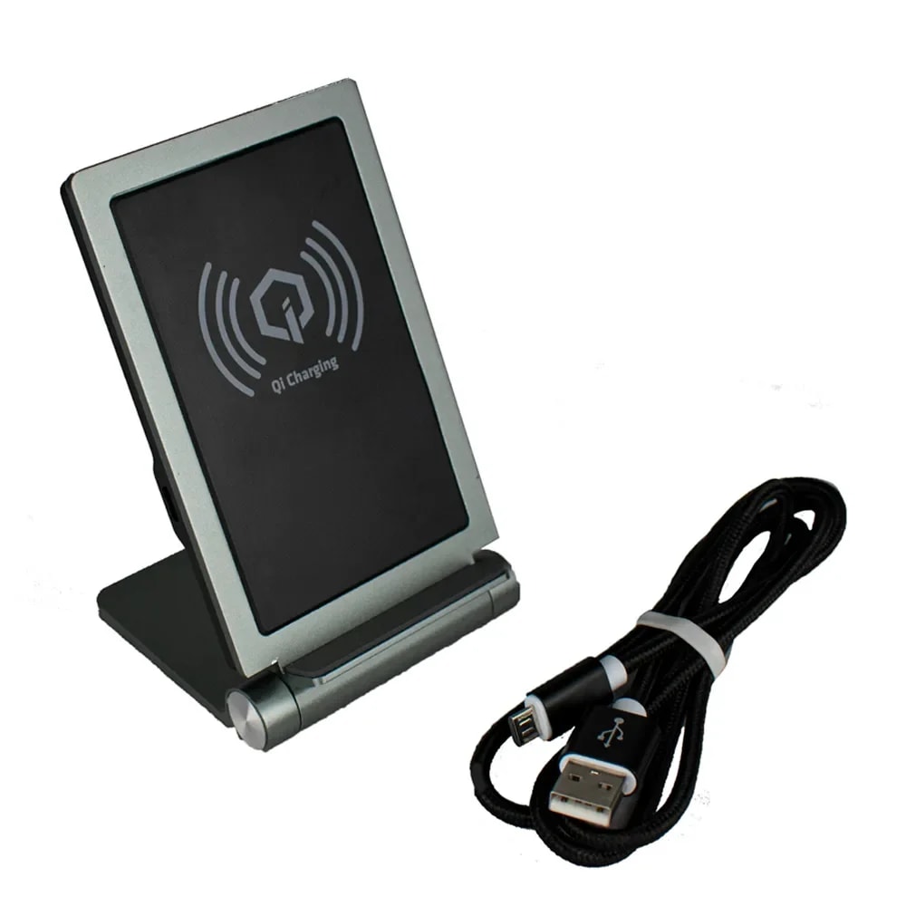 Stand Smart-phone Quasad WP-2 With Cargador QI Wireless Metalico Negro