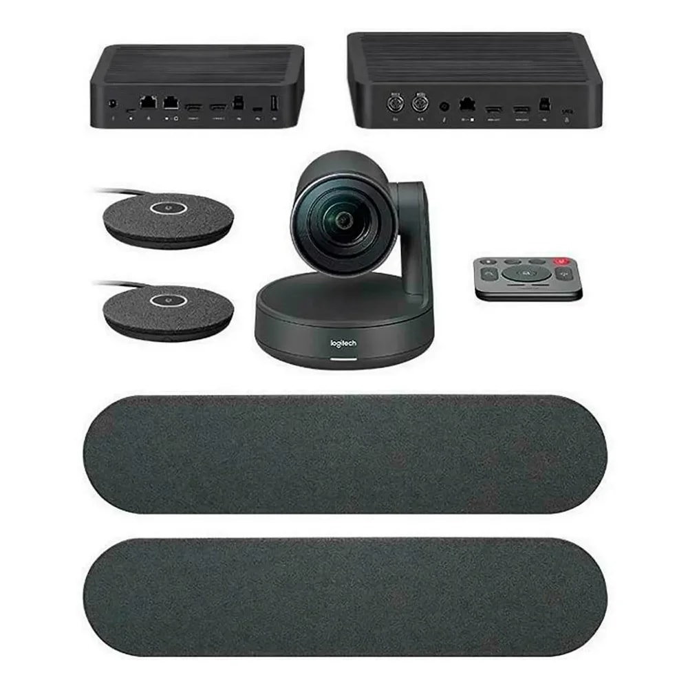 Conference-cam Logitech Rally Plus 4K-ZOOM 15X-RIGHTSENSE-VISION 90 Hasta 24 Personas
