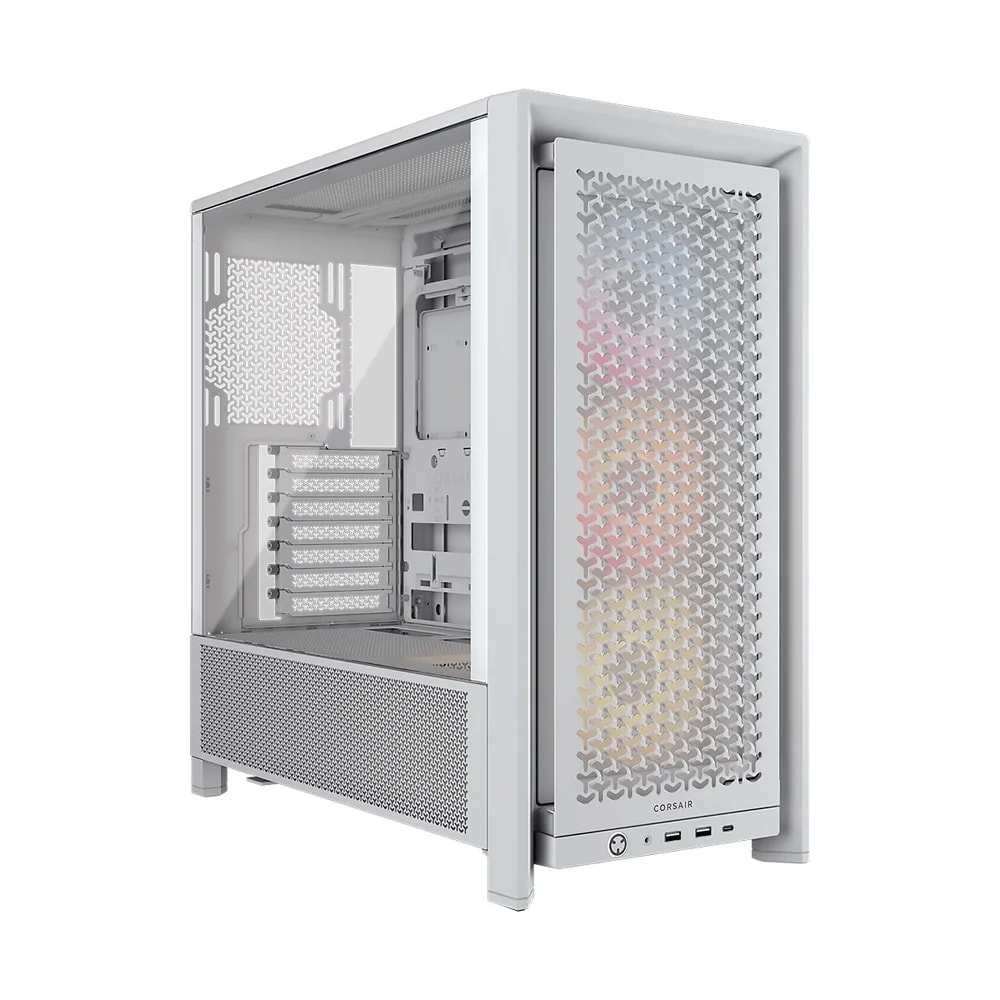 Case Corsair Frame 4000D RS ARGB Modular Mid-Tower Tempered Glass Usb-c 2USB-A Blanco