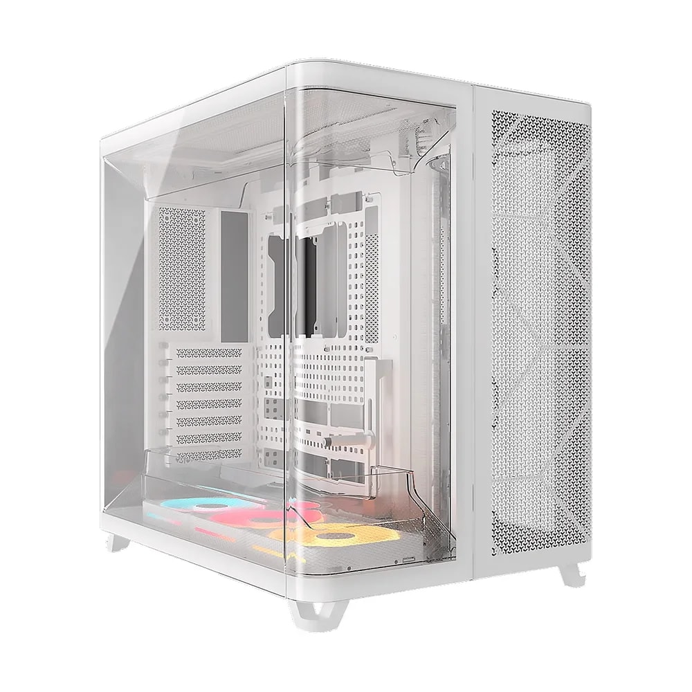 Case Corsair ATX Triple Cámara AIR 5400 Lx-r RGB iCUE Link Tempered 2USB3.2 HD-Audio Mid-Tower White