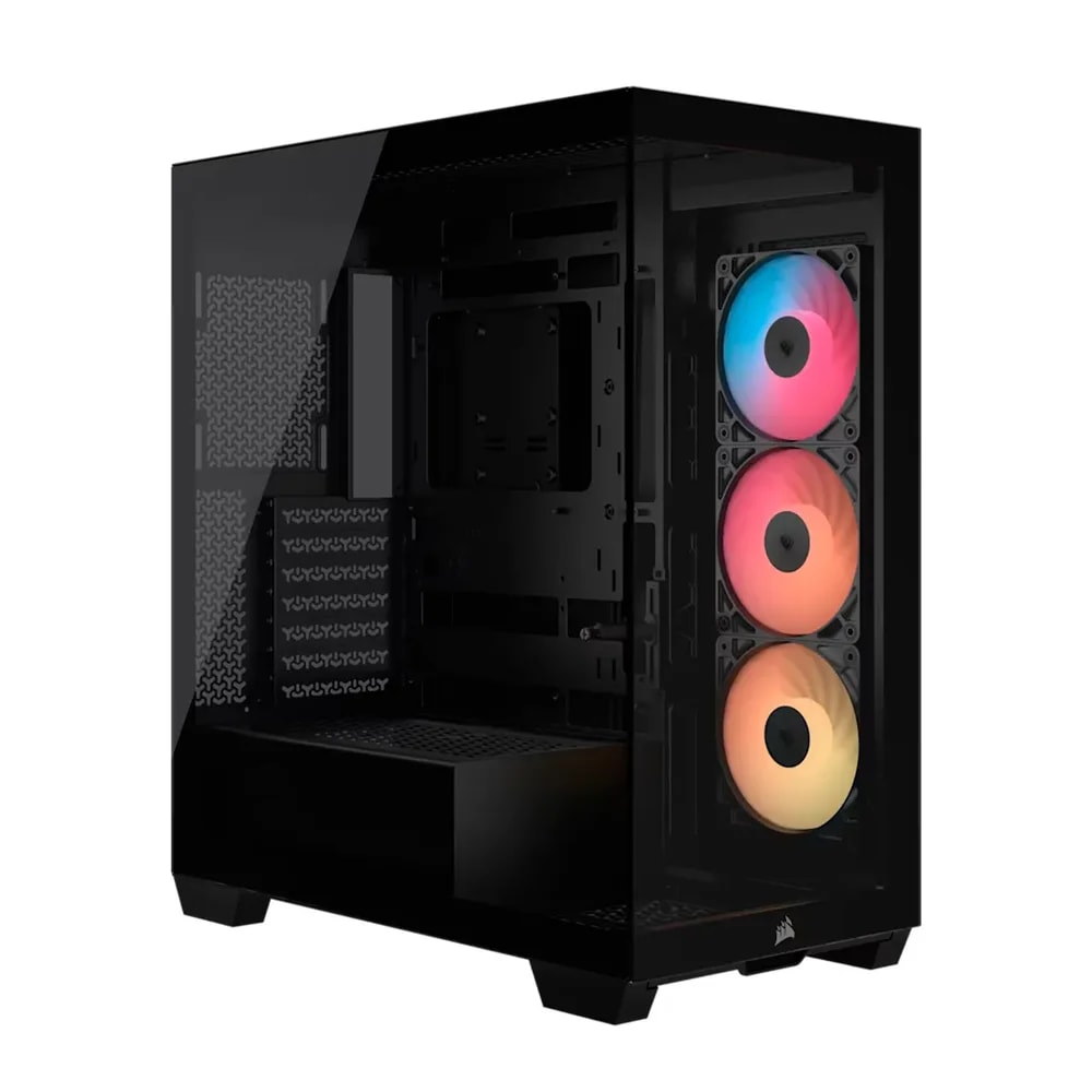 Case Corsair ATX 3500X Rs-r ARGB Panoramic Glass 2USB-C 2USB3.2 HD-Audio Mid-Tower Black