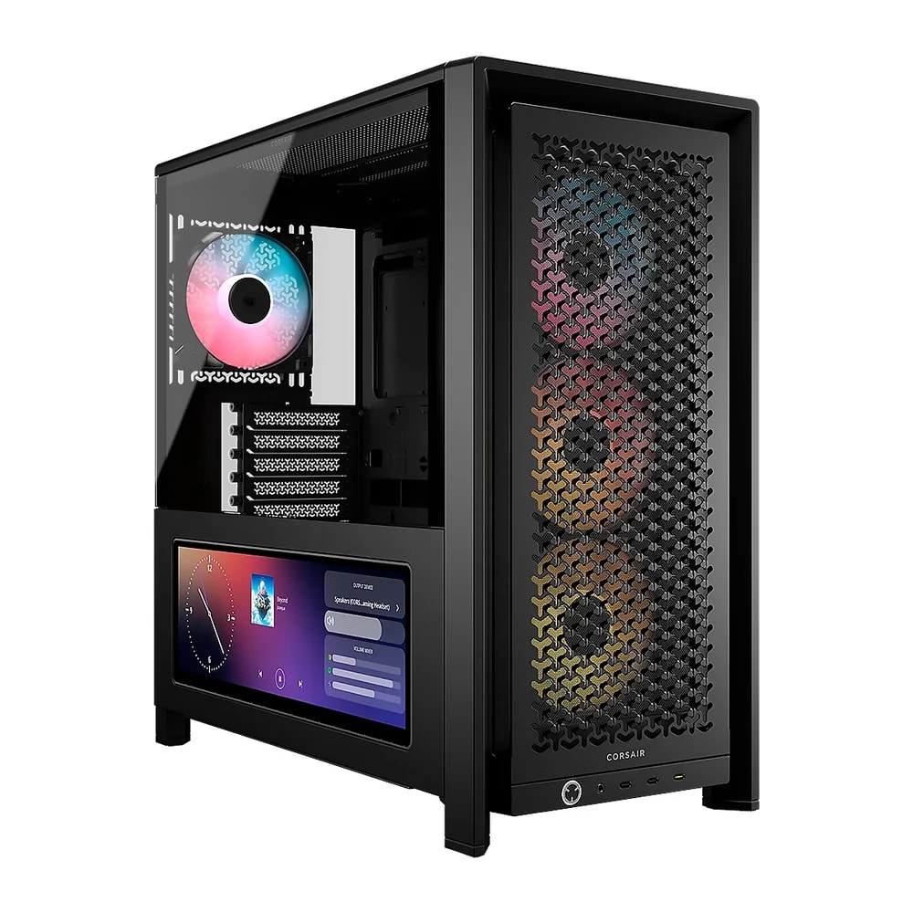 Case Corsair ATX 4000D Pantalla Tactil Xeneon 14.5 Tempered Glas Mid-tower Case N-ps 4VEN-RGB Negro