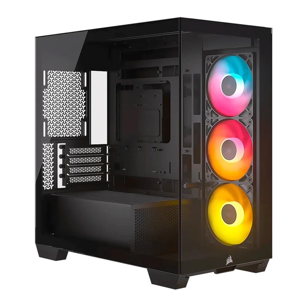 Case Corsair 2800X ARGB Rs-r Para GPU-410mm 3Vent. Front. RS120-R ARGB mini-ATX microATX Black