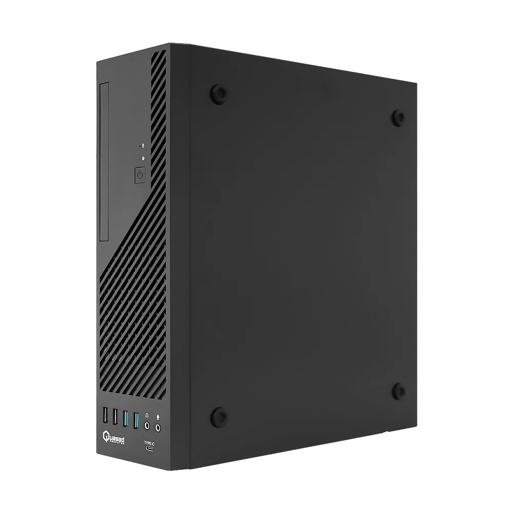 Case Quasad Slim QGT-450G 2USB2.0 Usb-c PS-450W-80 Plus Gold 100V-240V micro-ATX Negro