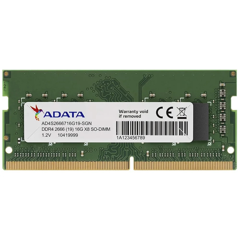 Memoria RAM So-dimm Adata 16GB PC-2666 DDR4 Single Tray SO-DIMM2666X816GBI