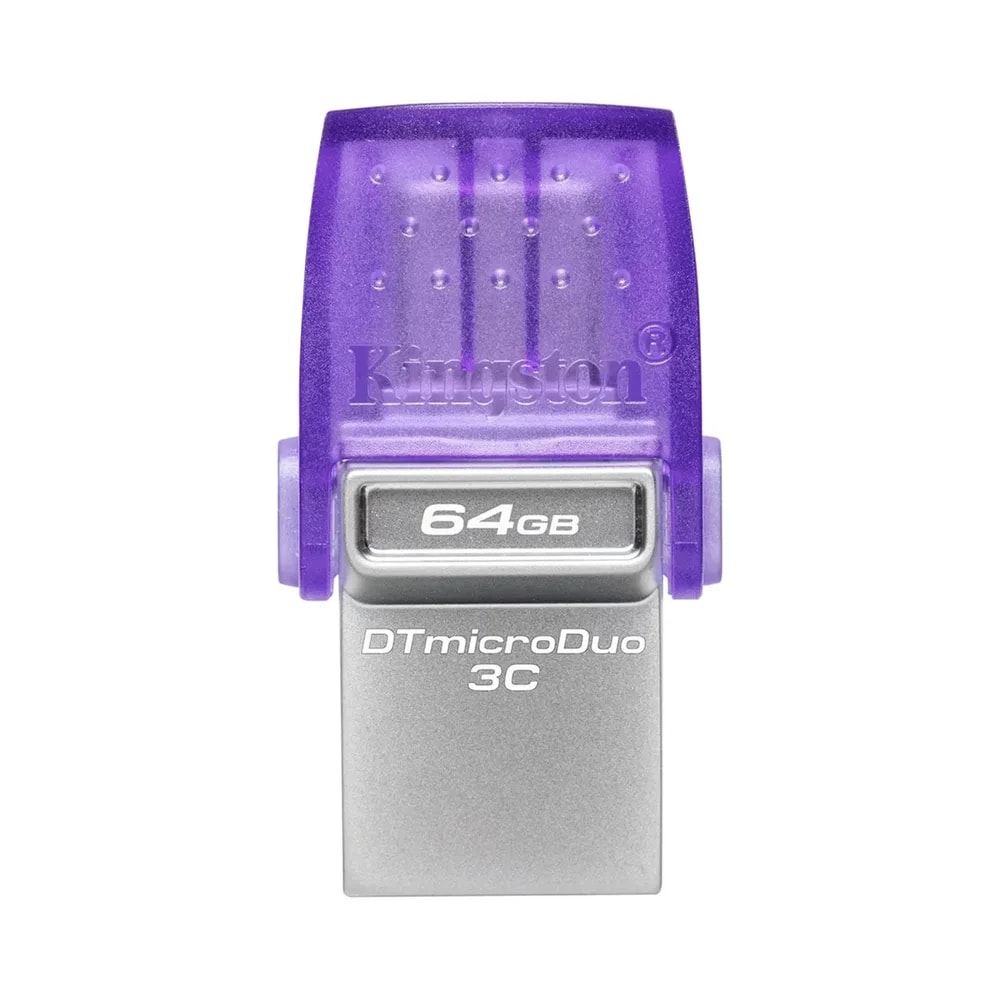 Flash Memory Kingston 64GB Data Traveler MICRO-DUO3CG3 Type-a - C Purple
