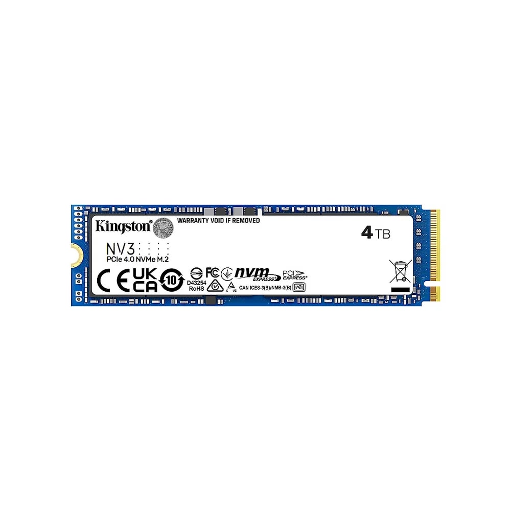 SSD Kingston 4TB M.2 2280 SNV3S-4000G PCIe 4.0 x 4 NVMe 6000-5000MB-s Nand 3D