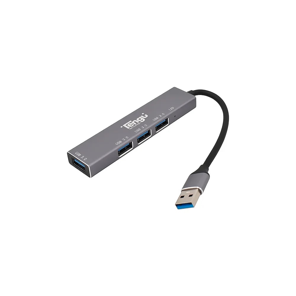 HUB Tengu T-304 USB 3.0 to 4Puertos USB 3.0 5Gbps Silver