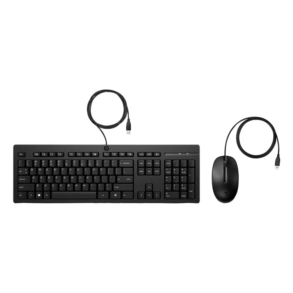 Keyboard AND Mouse HP 225 Wired USB Negro