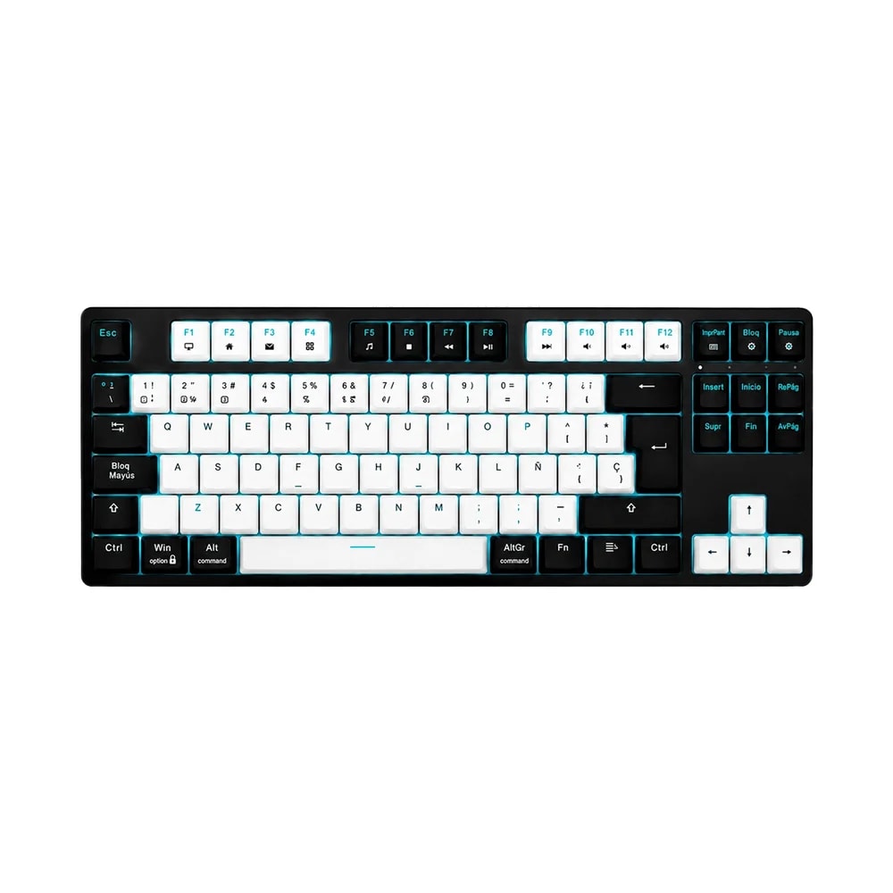 Teclado Mecanico EX80 Tengu RGB Blanco Negro Switch Rojo Yokai Wifi-wired Gamer