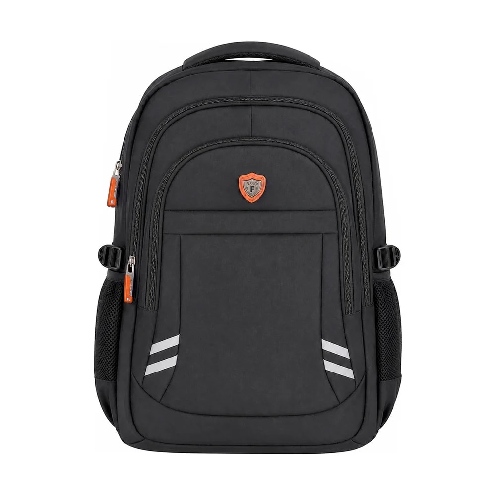 Mochila Notebook Xinweiao Nylon 15.6INC. Negra Con Logo Naranja