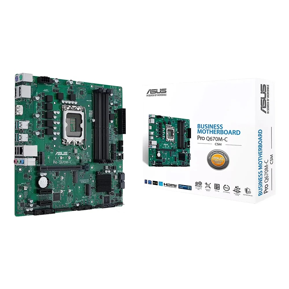Mainboard ASUS PRO Q670M-C-CSM 13VA-12VA LGA1700 4DDR5-5600 2DP HDMI 2M.2 6USB PCIE4.0 Matx