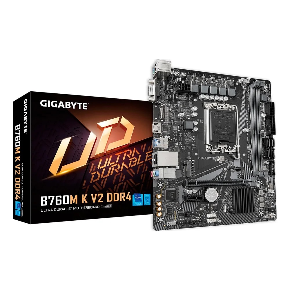 Mainboard Gigabyte B760M K V2 14th LGA1700 2DDR4 D-Sub HDMI M.2 USB3.2 PCIe4.0 mATX