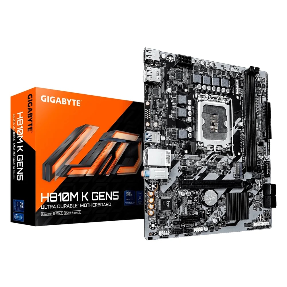Mainboard Gigabyte H810M K GEN5 Core Ultra LGA1851 DDR5-6400 HDMI DP M.2 10USB PCIe5.0 micro-ATX