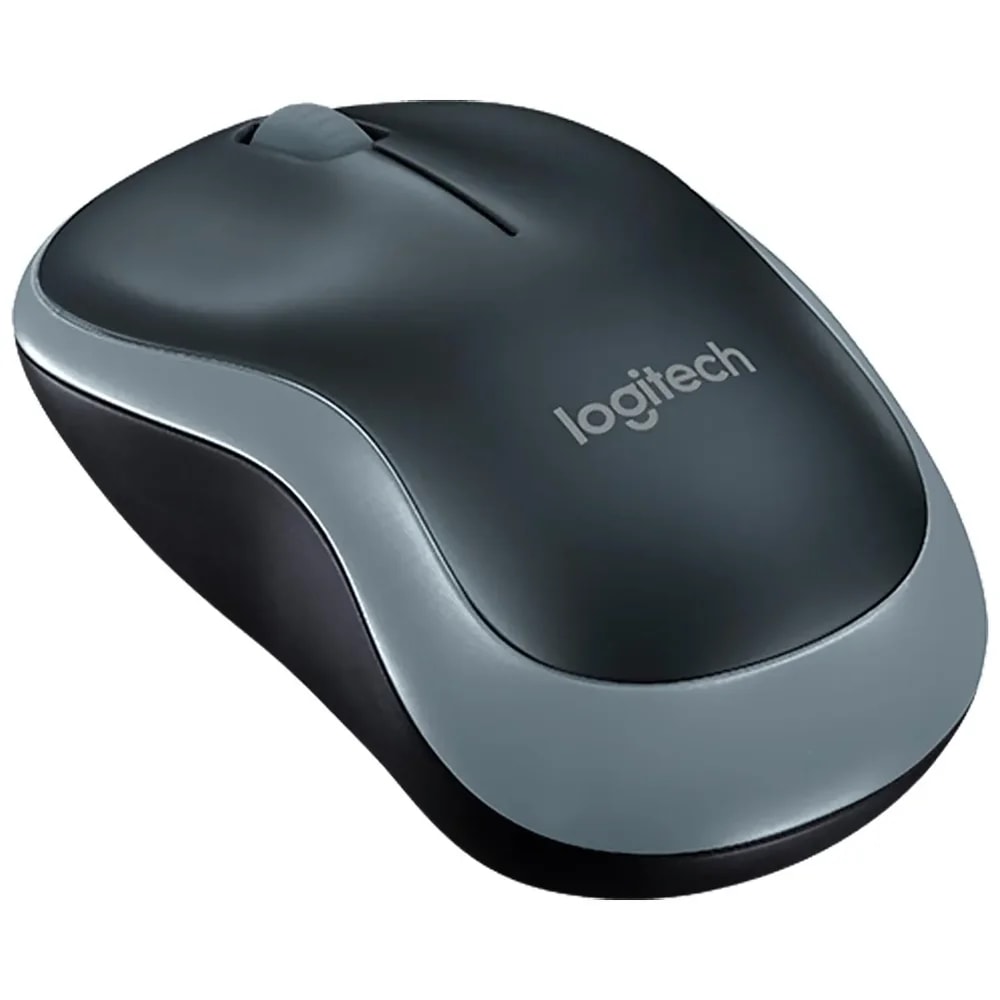 Mouse Logitech M185 Negro-plateado Wireless USB Plug AND Play