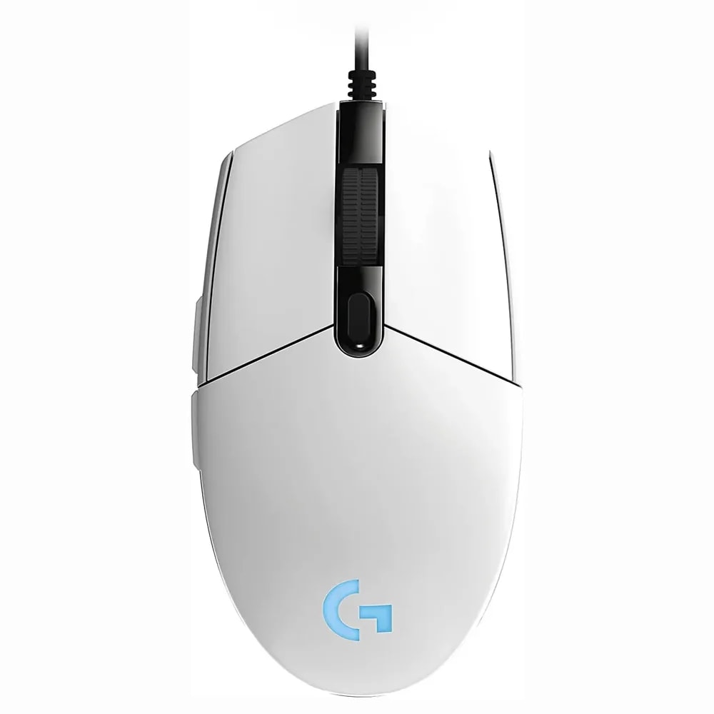Mouse Logitech Gaming G203 Blanco Alambrico RGB Lightsync G-hub