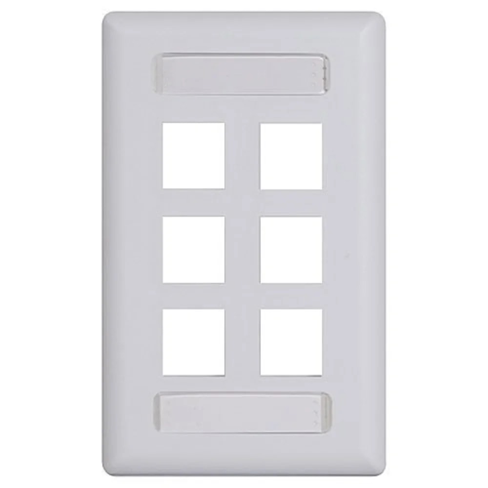 Faceplate Clasisic 6PORT 1G W-station ID Blanco