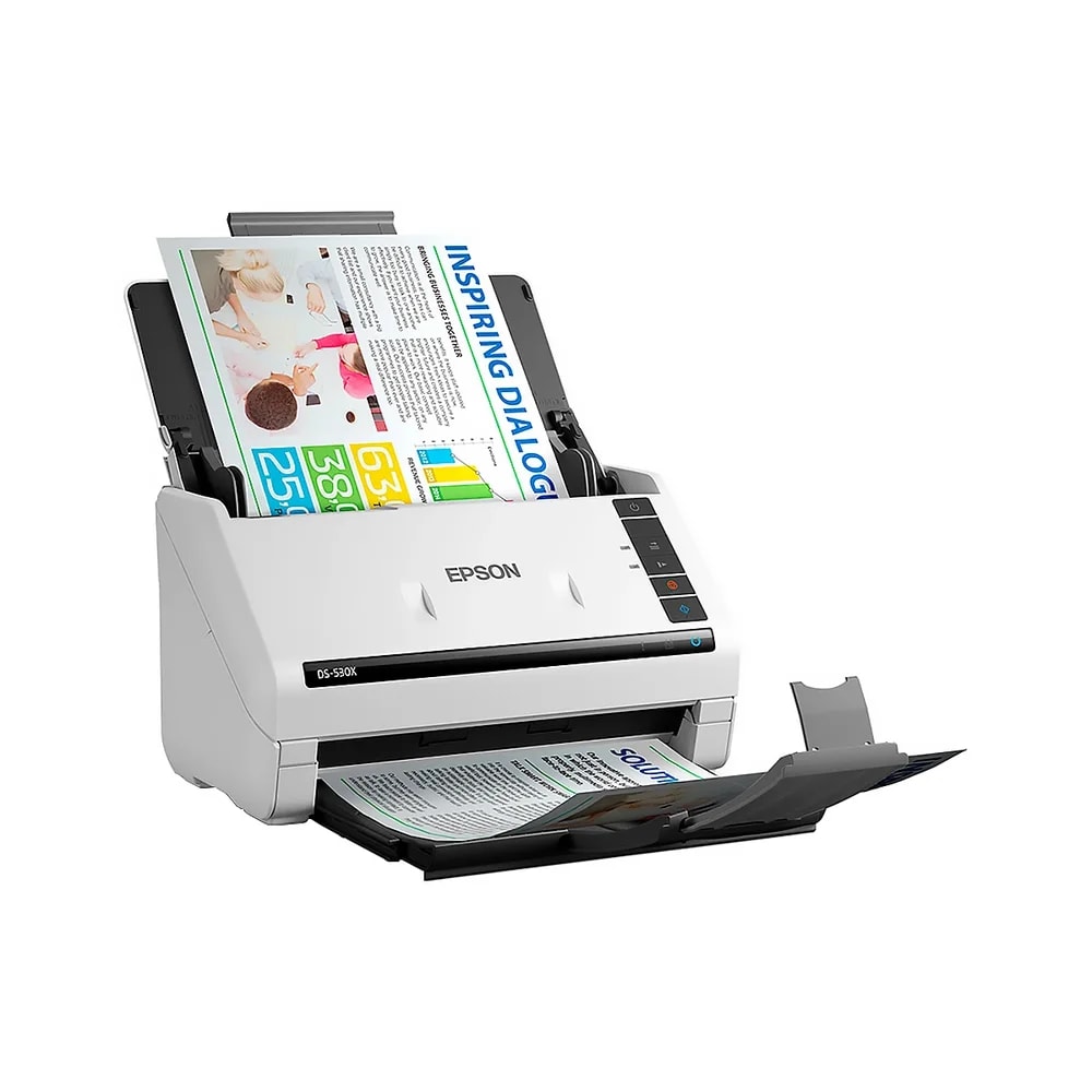 Scanner Epson DS-530X High Speed Desktop 600dpi 45ppm 100 Sheet Duplexing ADF