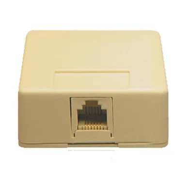 Biscuit Jack Surface Mount 6P6C Ivory