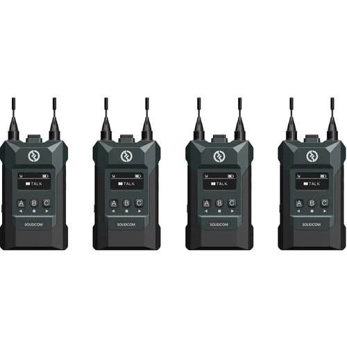 Hollyland Solidcom M1 Full-Duplex Wireless Intercom Solution 4 Beltpacks