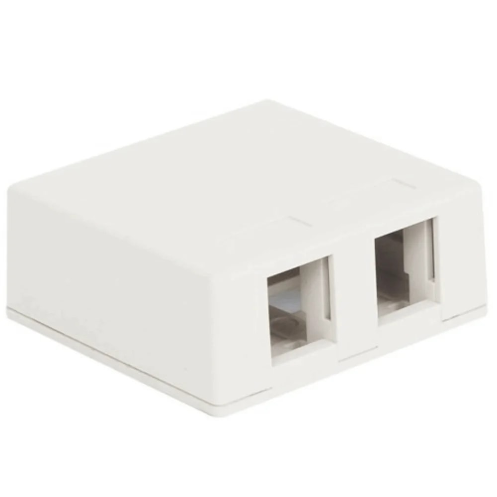 Surface Mount BOX 2 Port Blanco