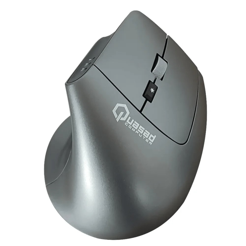 Mouse Quasad QME-V10 Vertical Backlight Ergonomic Wireless 10MTS Gris