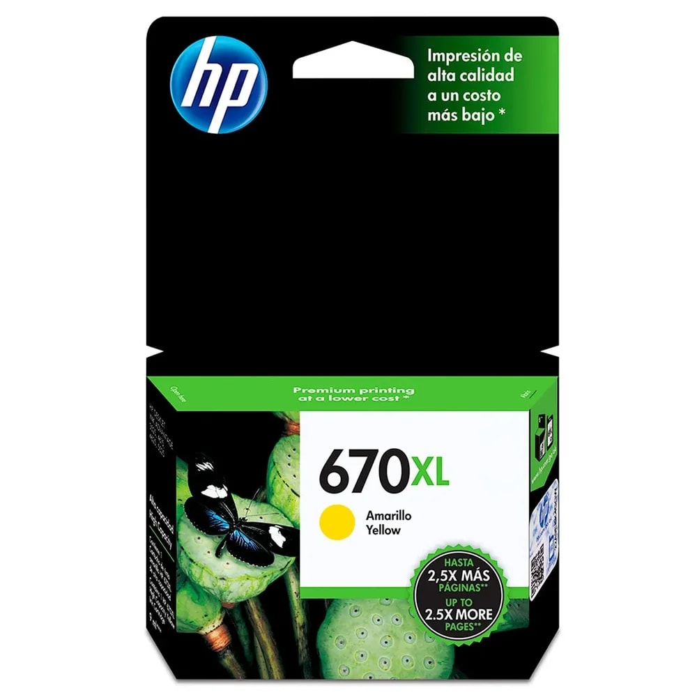 Cartucho De Tinta HP 670XL Amarillo