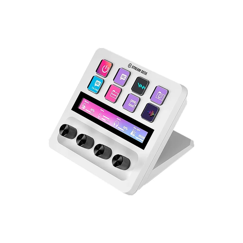 Stream Deck Plus Elgato Easy Aud. Vid. Streamig Workflow Control FOR OS OR Windows 4.2LCD Tuch White