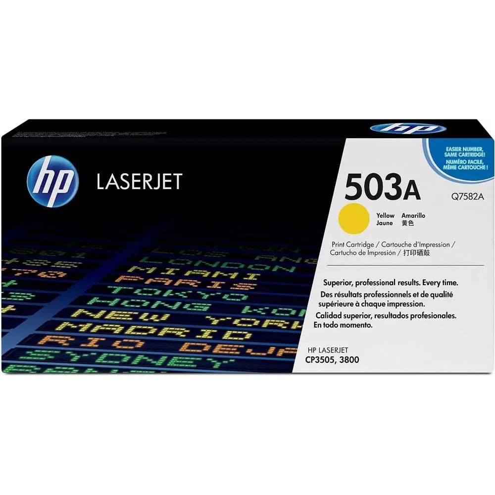 Toner HP Laserjet 3505-3800 Amarillo Q7582A