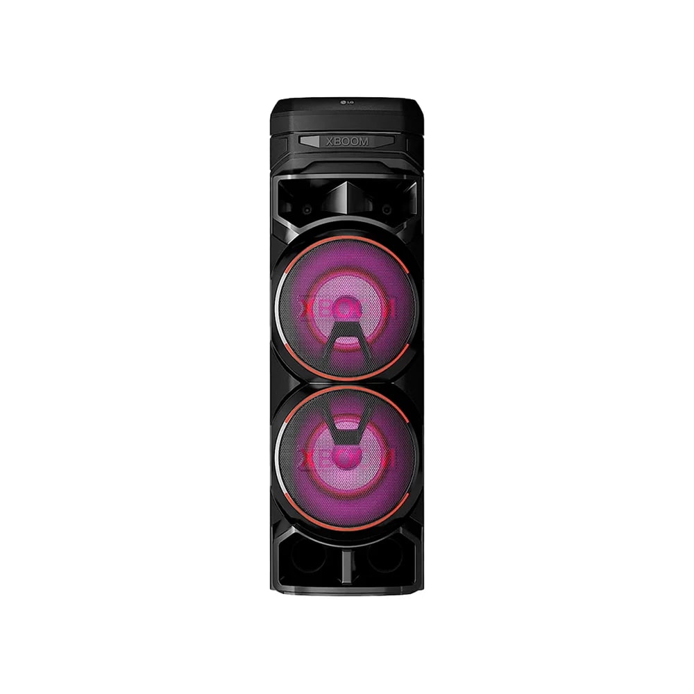 Torre de sonido LG Xboom RNC9 Doble Woofer Pot. Bajos Karaoke Star DJ App y DJ Pad Mult BT Negro
