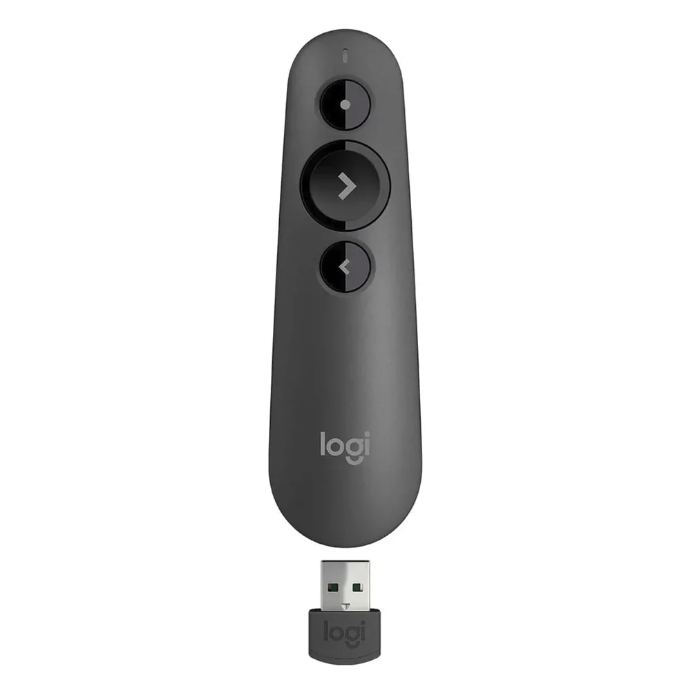 Puntero Logitech Profesional R500S Laser Doble Conect. Bt-usb Negro