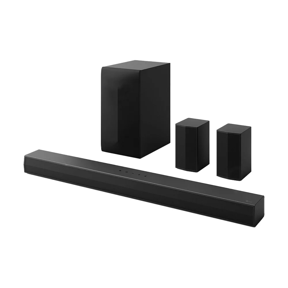 Barra de Sonido LG S60TR Bluetooth 440W 5.1 Subwoofer Altavoces traseros Cine Casa Dolby D Negro