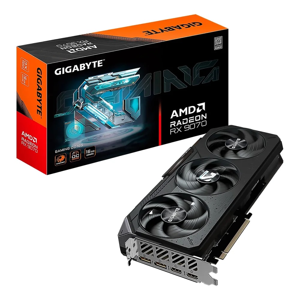 Tarjeta De Video Gigabyte Radeon RX-9070 Gaming OC 16GB 256BIT GDDR6 2DP 2HDMI 3VEN. PCI Exp. 5.0
