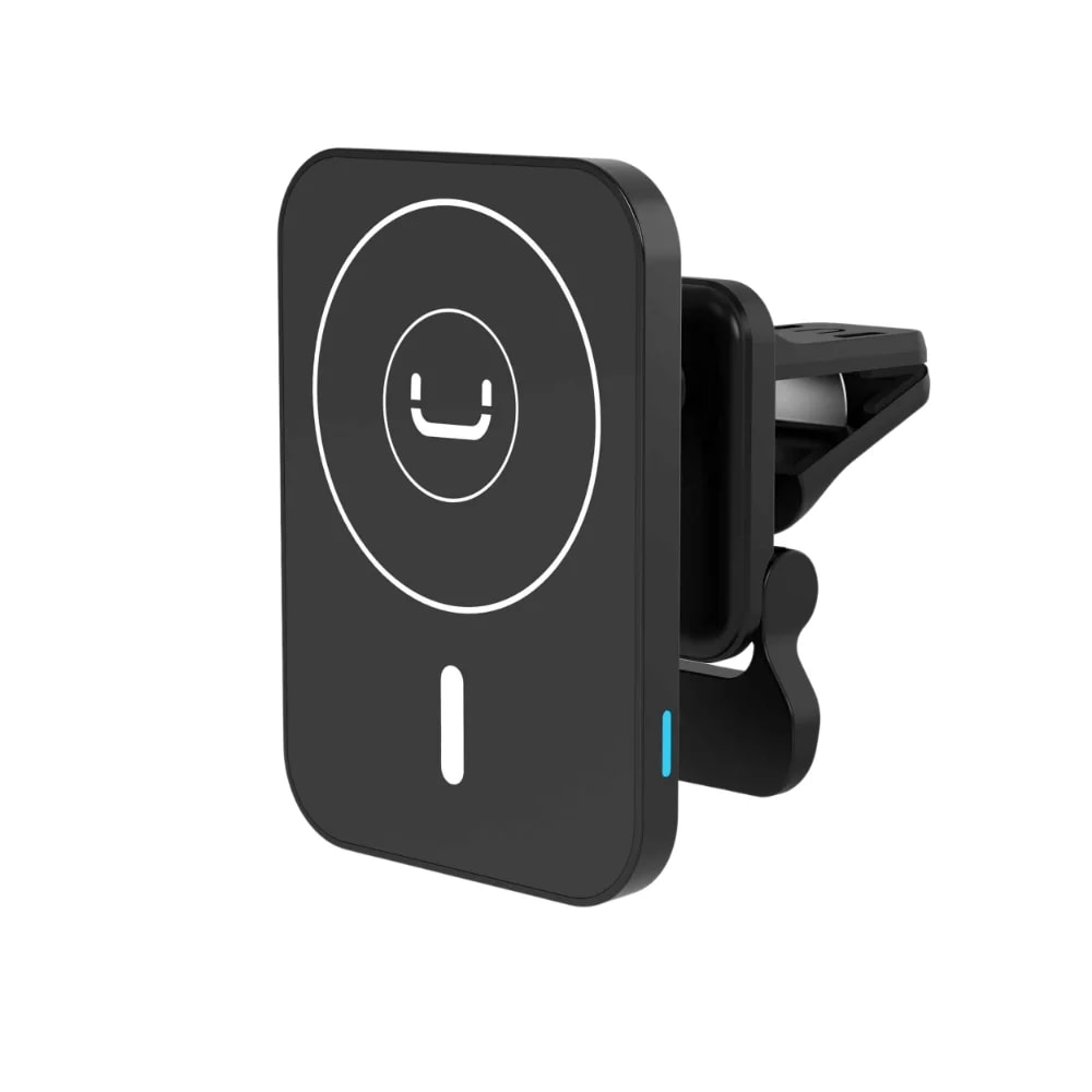 Soporte Unno Tekno CH3013BK para celular para rejilla de ventilación con cargador inalámbrico