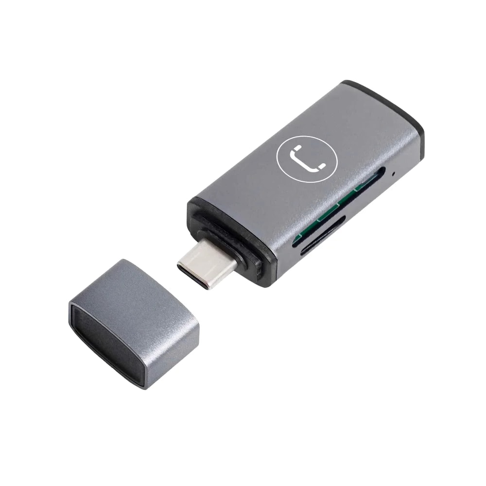 Lector de memorias Unno Tekno CR1005GY externo USB tipo C universal
