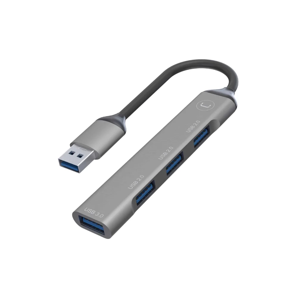 Hub Unno Tekno HB1008GY 4 puertos USB 2.0