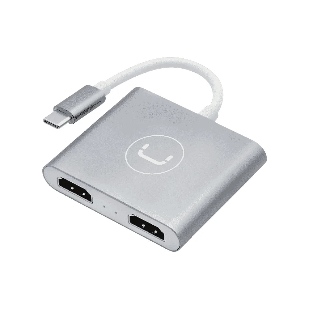 Adaptador Unno Tekno HB1103SV de puerto USB C a doble HDMI