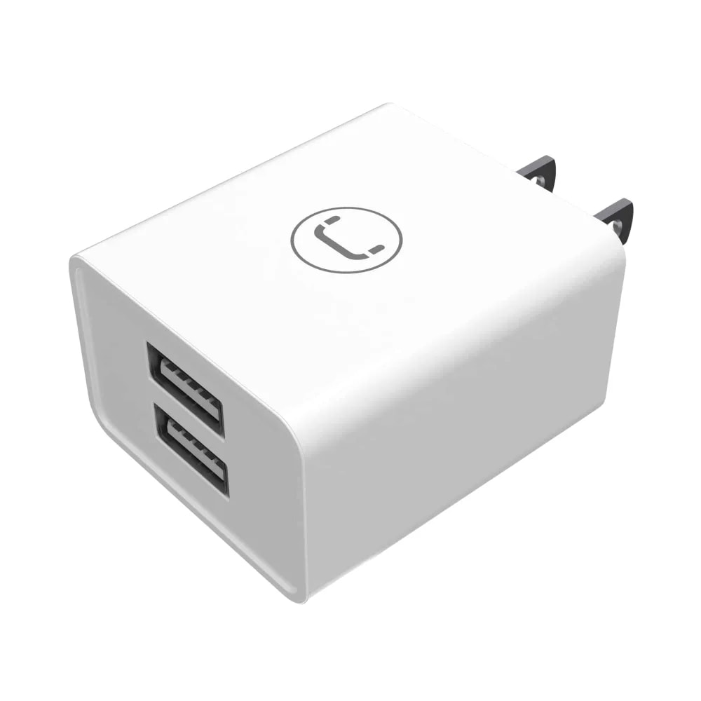 Cargador de pared Unno Tekno PW5060WT doble USB 2.1 Amp
